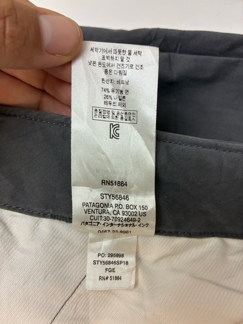 Patagonia Men’s Tenpenny Pants Long, Charcoal Grey, Size 38 (38x34) - Picture 11 of 13